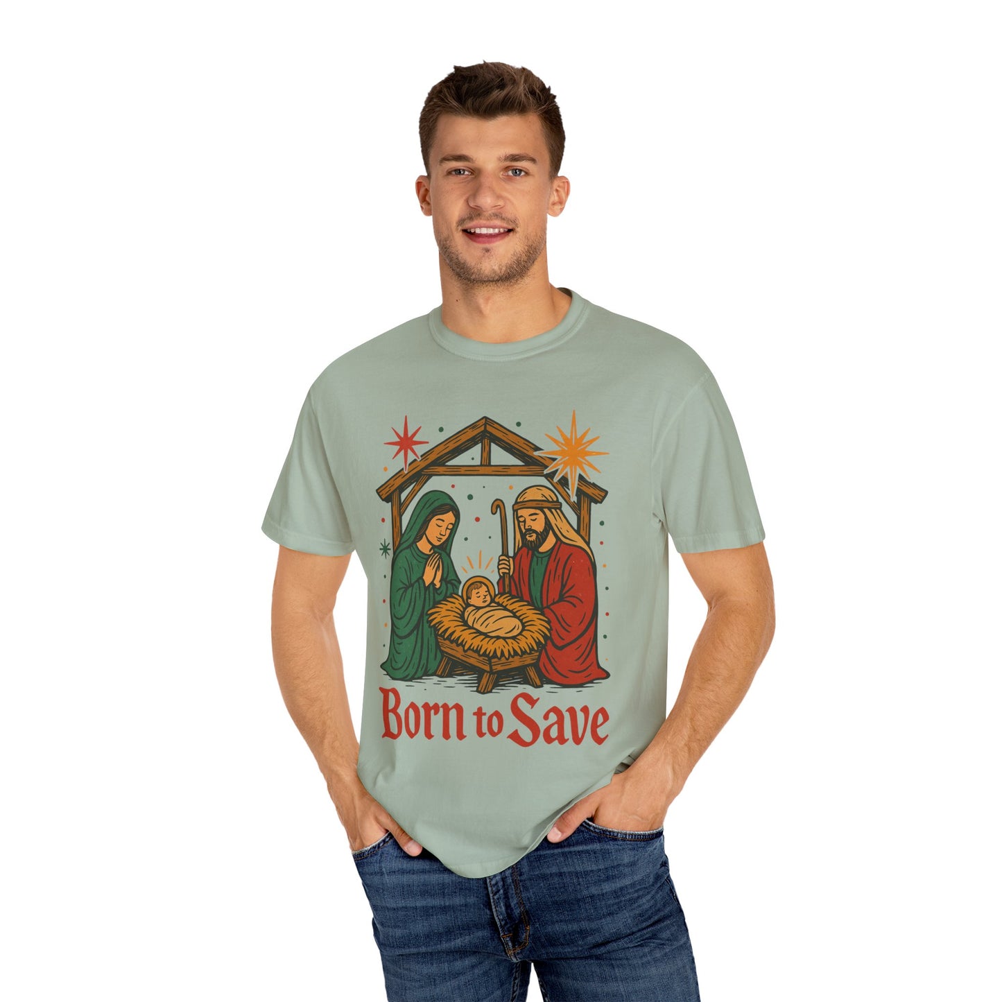 Born to Save Comfort Colors Christmas tshirt