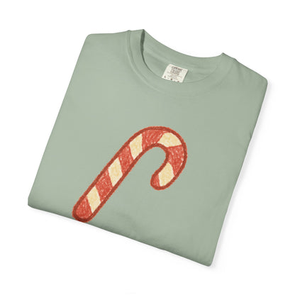 Candy Cane Twist T-shirt | Christmas Comfort Colors garment-dyed T-shirt