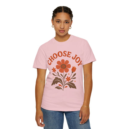 Choose Joy Comfort Colors T-Shirt — Positive Message Graphic Tee