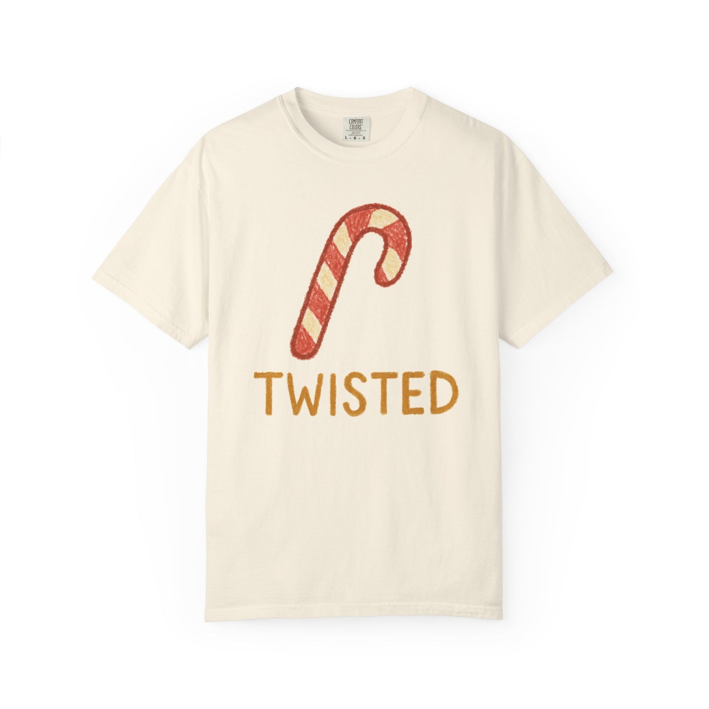 Candy Cane Twist T-shirt | Christmas Comfort Colors garment-dyed T-shirt