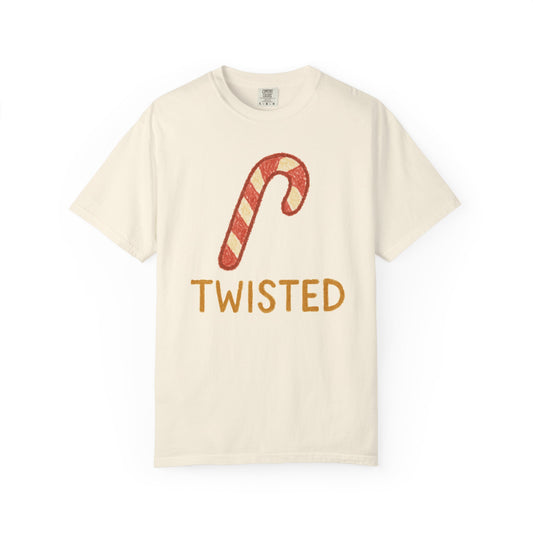 Candy Cane Twist T-shirt | Christmas Comfort Colors garment-dyed T-shirt