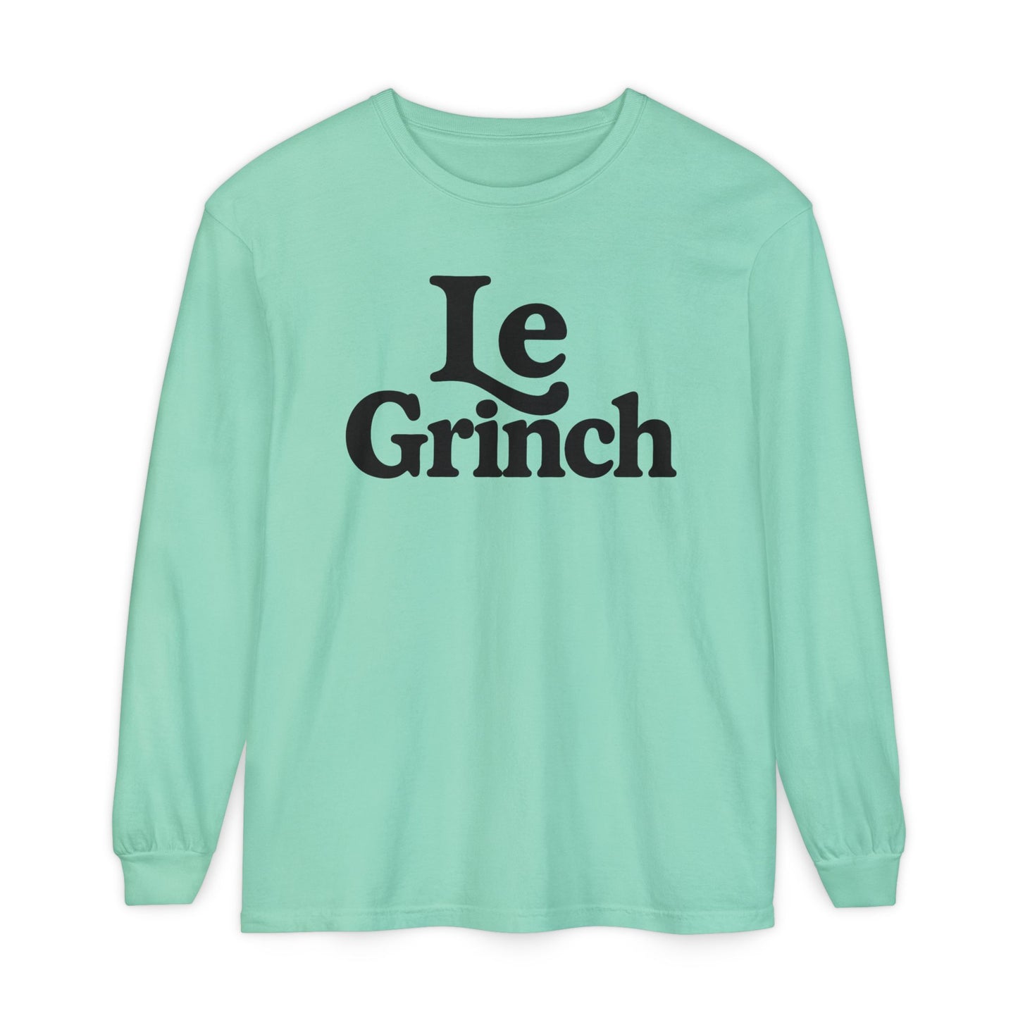 Le Grinch Long Sleeve T-Shirt | Typography Holiday Shirt, Comfort Colors