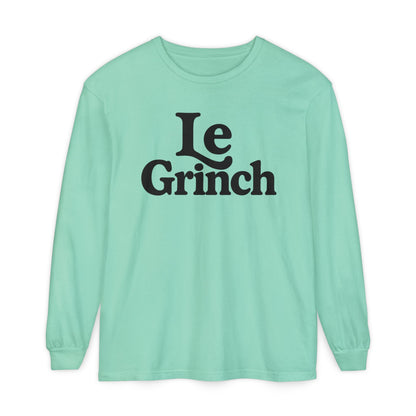 Le Grinch Long Sleeve T-Shirt | Typography Holiday Shirt, Comfort Colors
