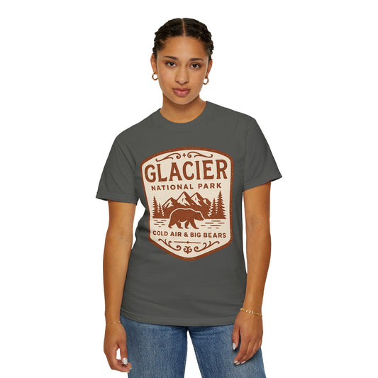 Glacier National Park Comfort Colors T-shirt | Glacier Design, Outdoor Tee