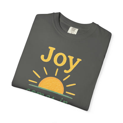 Joy Comes in the Morning T-shirt | Faith Scripture Tee Comfort Colors t-shirt