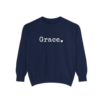 Grace Comfort Colors sweatshirt | name script pullover