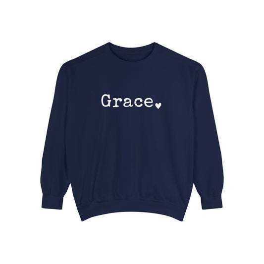 Grace Comfort Colors sweatshirt | name script pullover