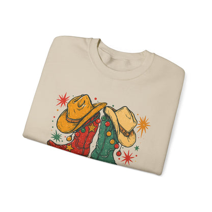 Christmas Cowboy Sweatshirt — “Howdy Christmas” Western Holiday Crewneck
