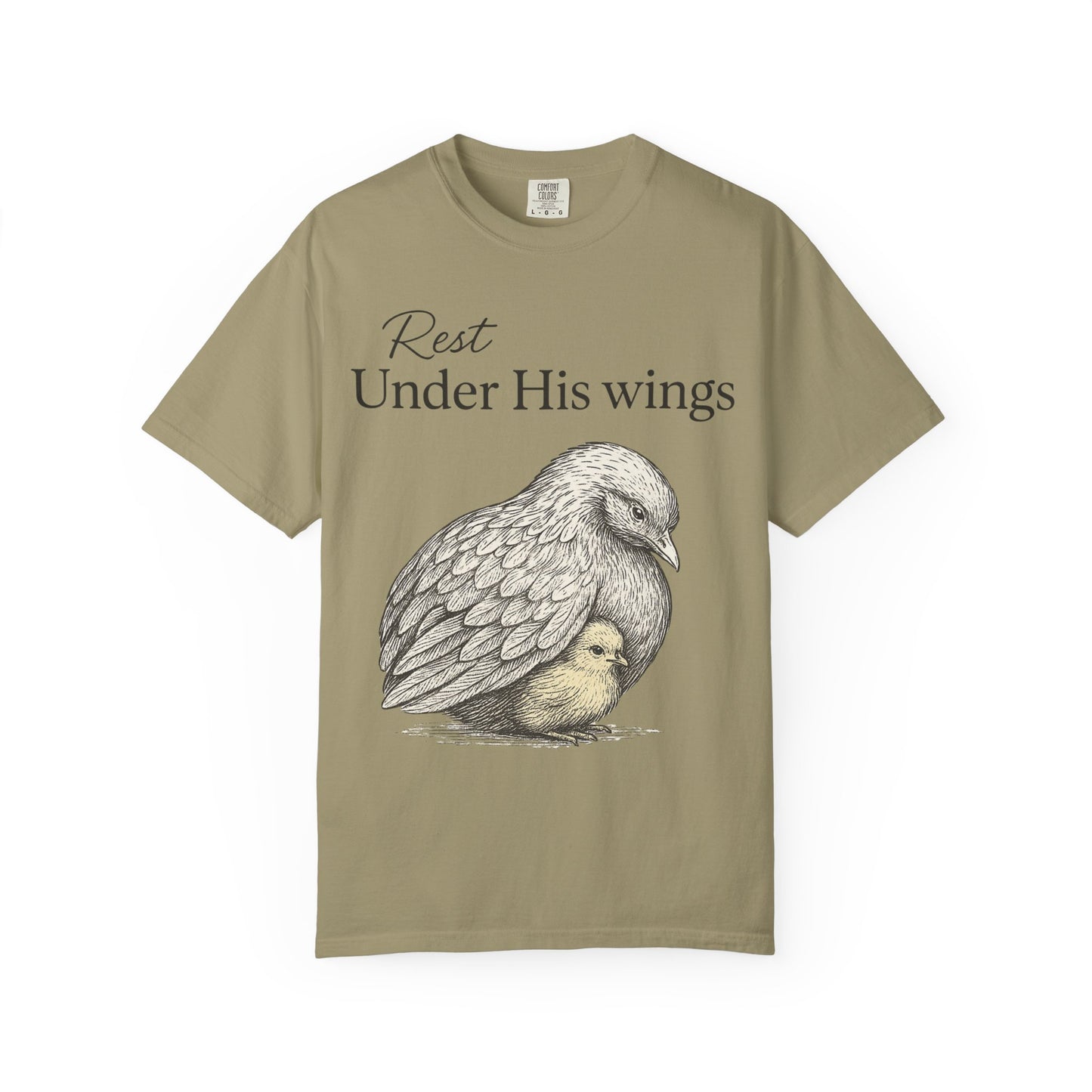 Under His Wings, Faith Comfort Colors T-shirt