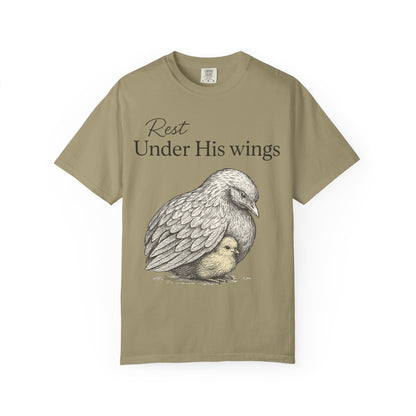 Under His Wings, Faith Comfort Colors T-shirt