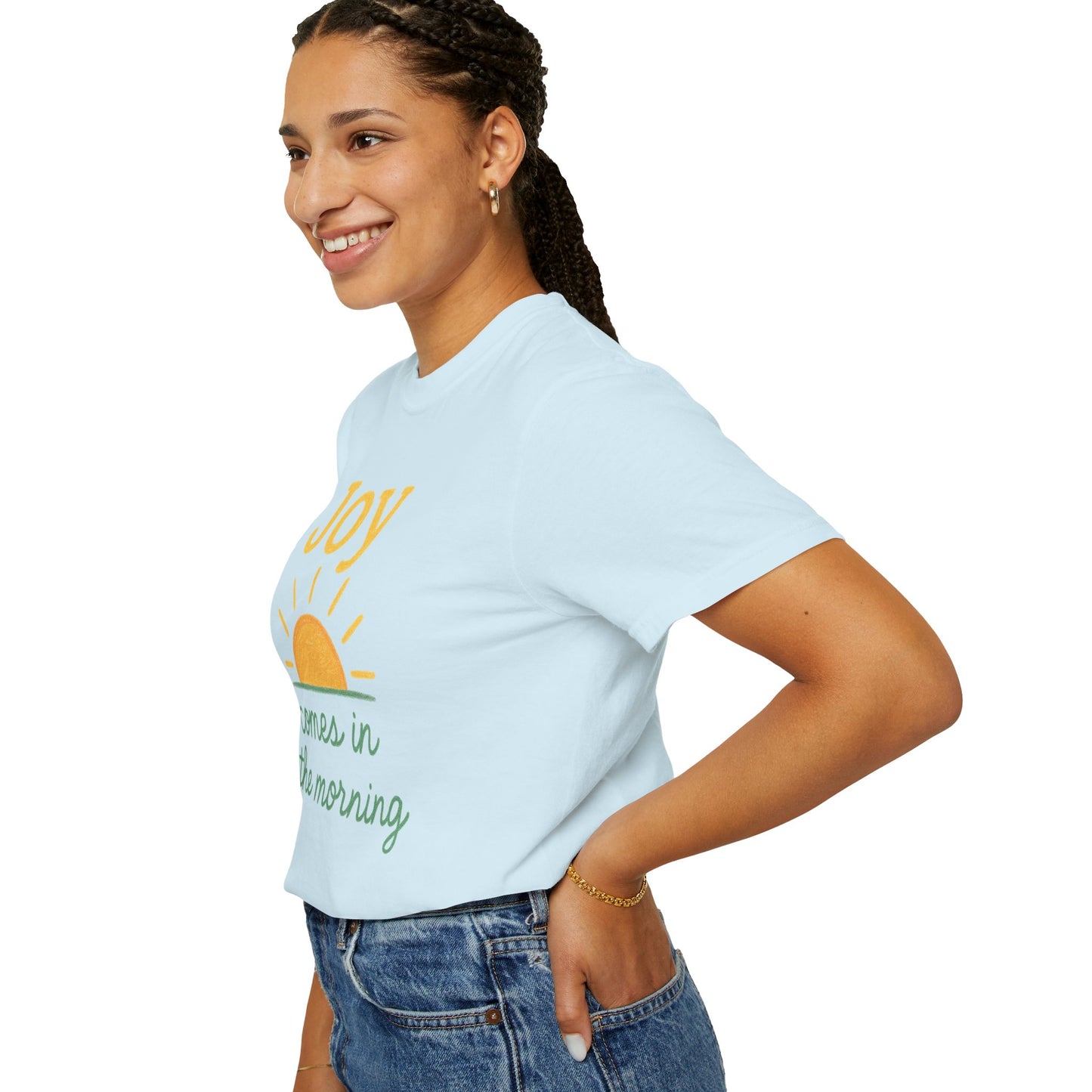 Joy Comes in the Morning T-shirt | Faith Scripture Tee Comfort Colors t-shirt