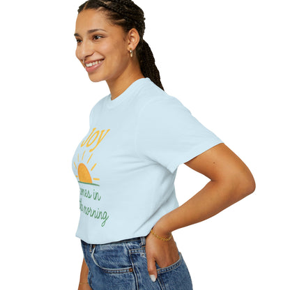 Joy Comes in the Morning T-shirt | Faith Scripture Tee Comfort Colors t-shirt