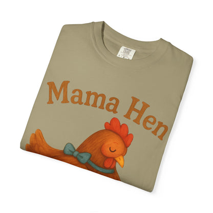 Mama Hen Comfort Colors T-Shirt, Chicken Lover Farm Tee - Unisex Garment-Dyed Shirt, Graphic Hen Tee, Funny Animal Tee, Farm Life Shirt,