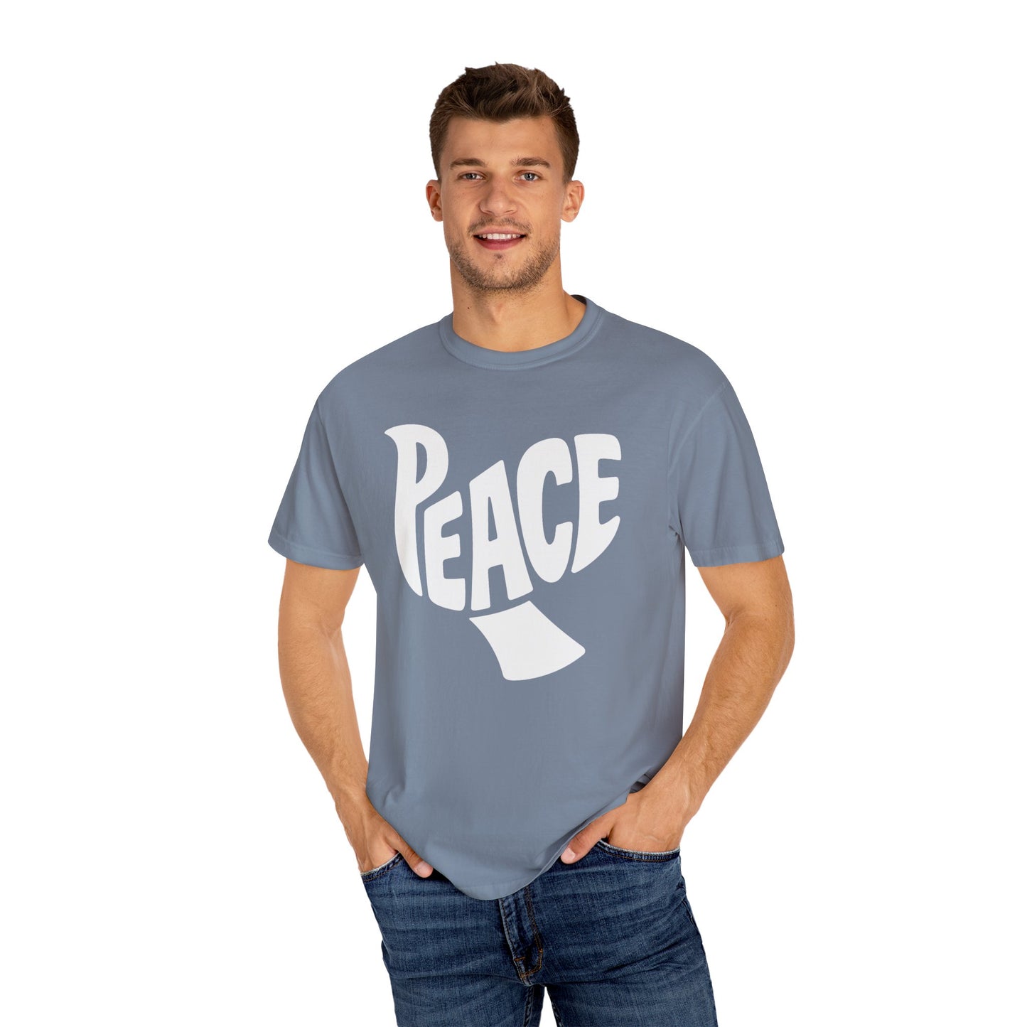 Dove Peace Comfort Colors Tee, Unisex Shirt for Dove Lovers, Peaceful Vibes Tee, Unique Gift for Peace Enthusiasts, Casual Dove Graphic Tee,