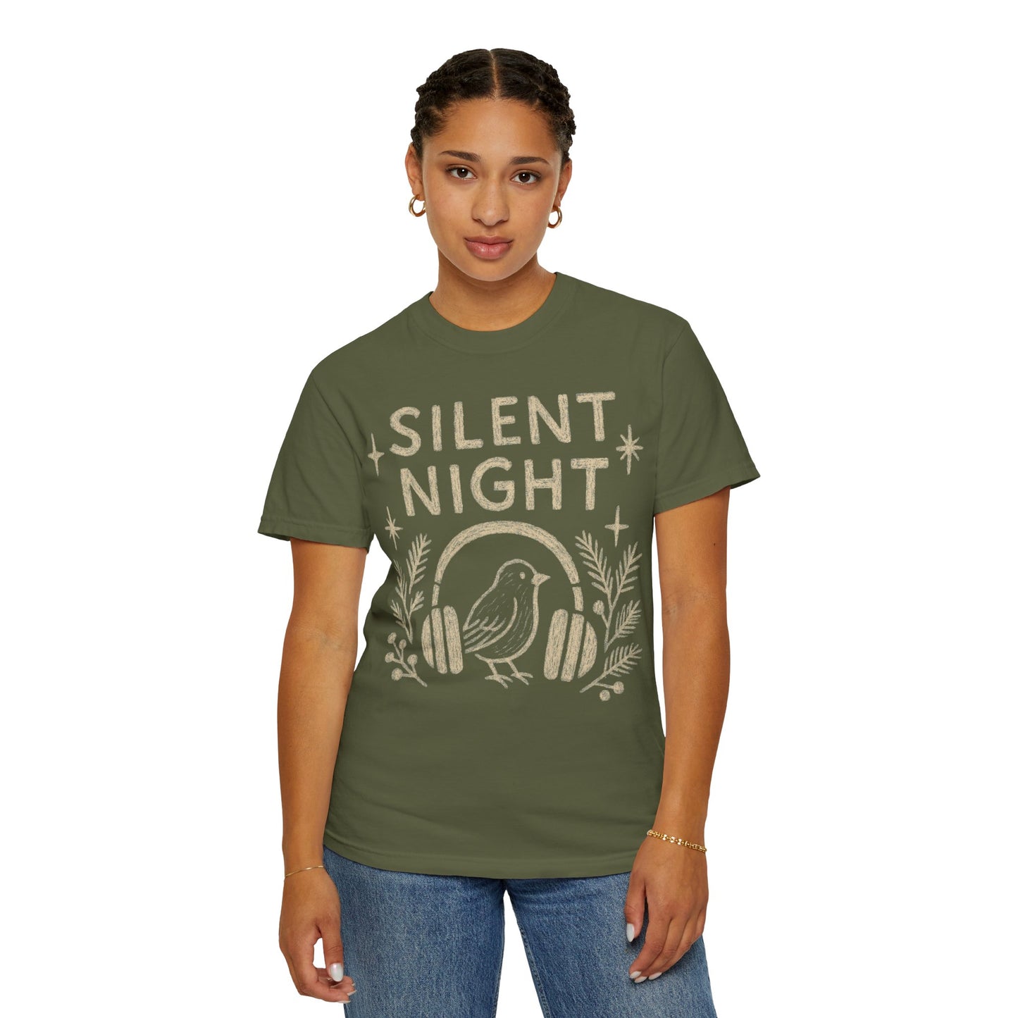 Silent Night Christmas T-Shirt Comfort Colors