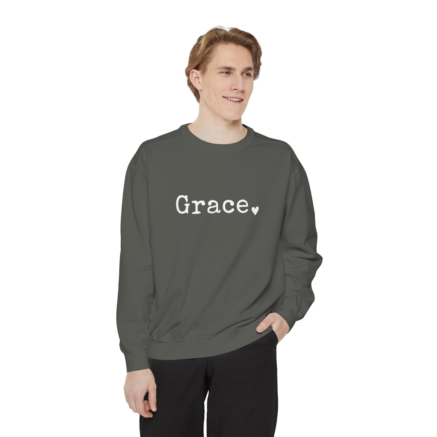 Grace Comfort Colors sweatshirt | name script pullover