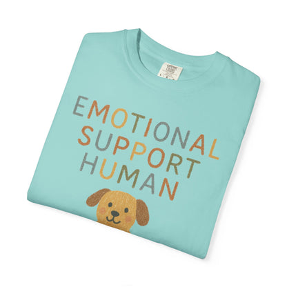 Emotional Support Human dog illustration T-Shirt | Cute Pet Lover Tee Comfort Colors T-shirt