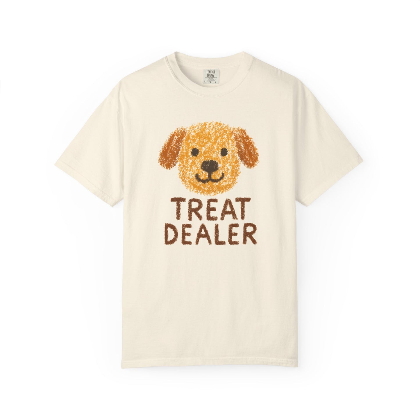 Dog Face "Treat Dealer" T-Shirt | Cute Puppy Illustration Comfort Colors T-shirt