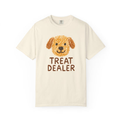 Dog Face "Treat Dealer" T-Shirt | Cute Puppy Illustration Comfort Colors T-shirt