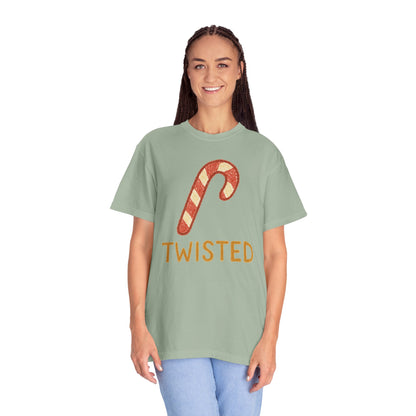 Candy Cane Twist T-shirt | Christmas Comfort Colors garment-dyed T-shirt