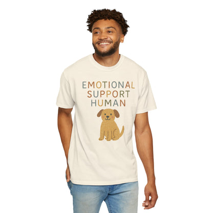 Emotional Support Human dog illustration T-Shirt | Cute Pet Lover Tee Comfort Colors T-shirt