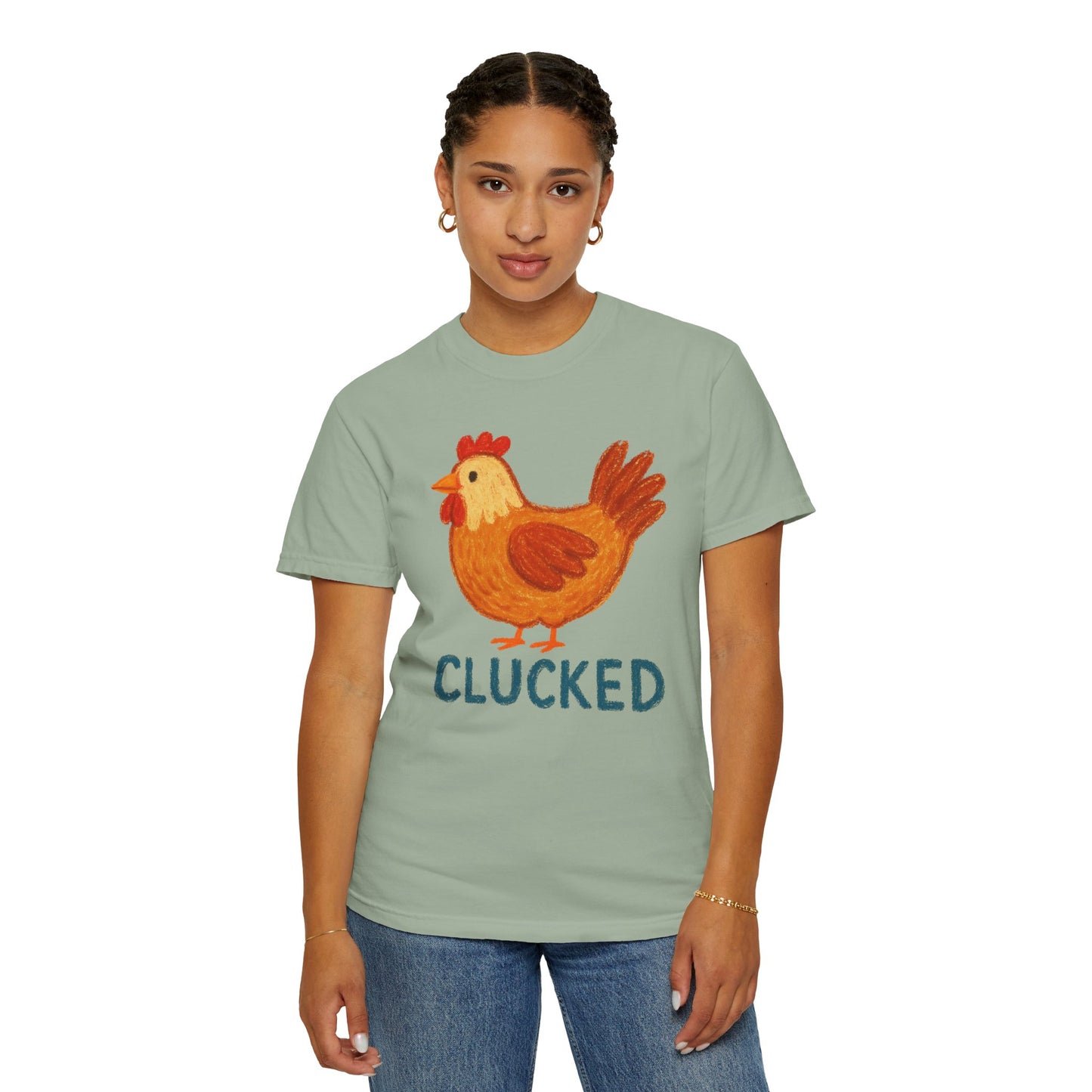 Clucked Funny Chicken Lover Comfort Colors T-Shirt, Chicken Graphic Tee, Unisex Tee, Garment-Dyed Shirt, Chicken Mom Gift, Animal Lover