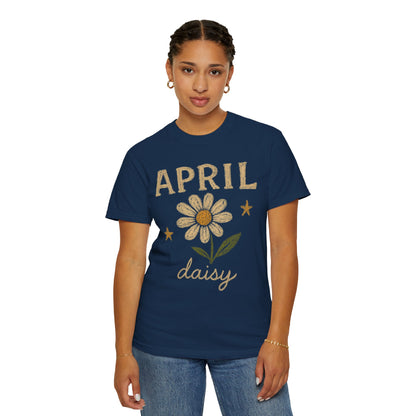 April Daisy T-shirt | Birth Month Flower Tee Comfort Colors Tee