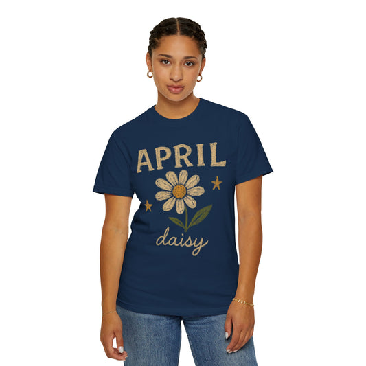 April Daisy T-shirt | Birth Month Flower Tee Comfort Colors Tee