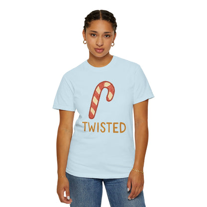 Candy Cane Twist T-shirt | Christmas Comfort Colors garment-dyed T-shirt