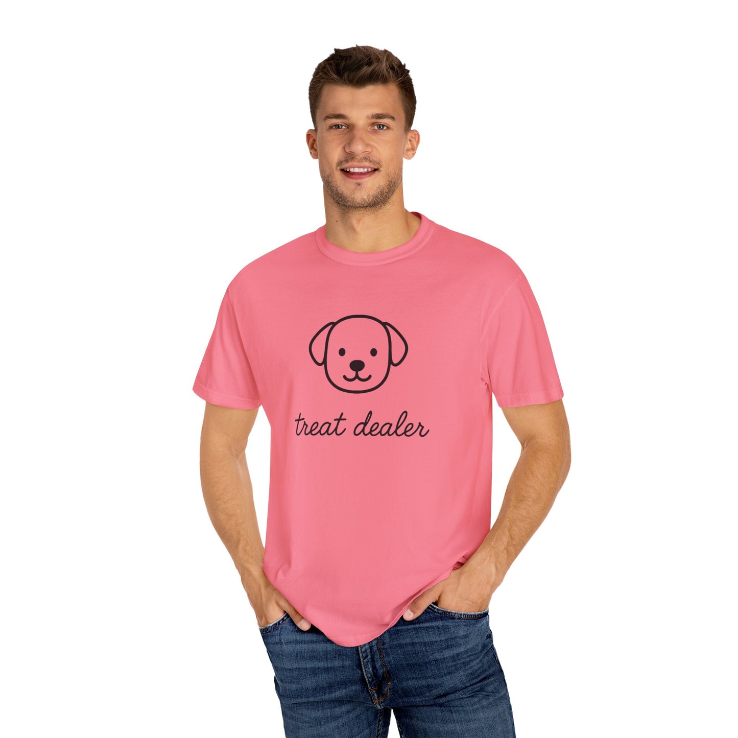 Treat Dealer Comfort Colors Unisex T-shirt, Dog Lover Shirt, Pet Owner Tee, Gift for Dog Mom, Casual Tee, Garment Dyed Tshirt