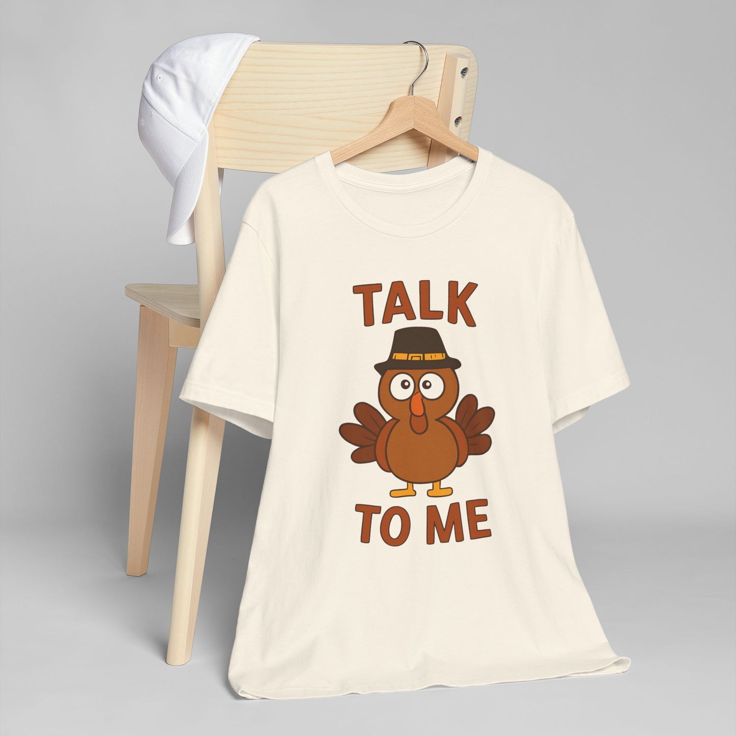 Talk To Me Turkey T-Shirt | Cute Thanksgiving Turkey Illustration