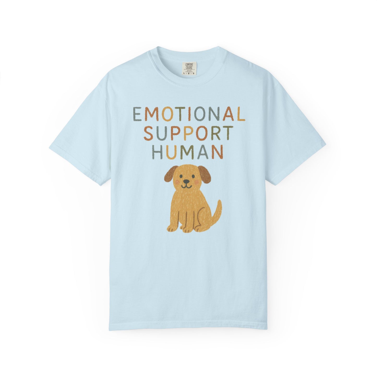 Emotional Support Human dog illustration T-Shirt | Cute Pet Lover Tee Comfort Colors T-shirt