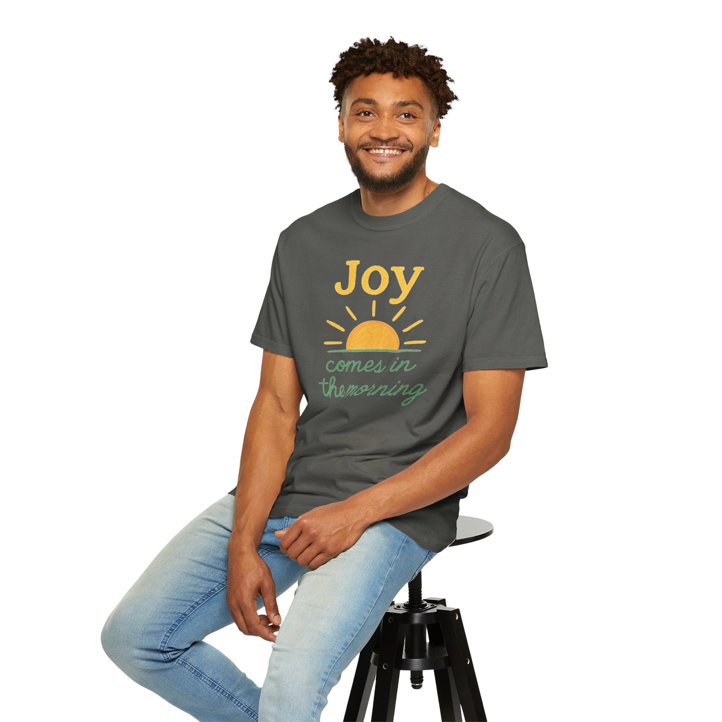 Joy Comes in the Morning T-shirt | Faith Scripture Tee Comfort Colors t-shirt