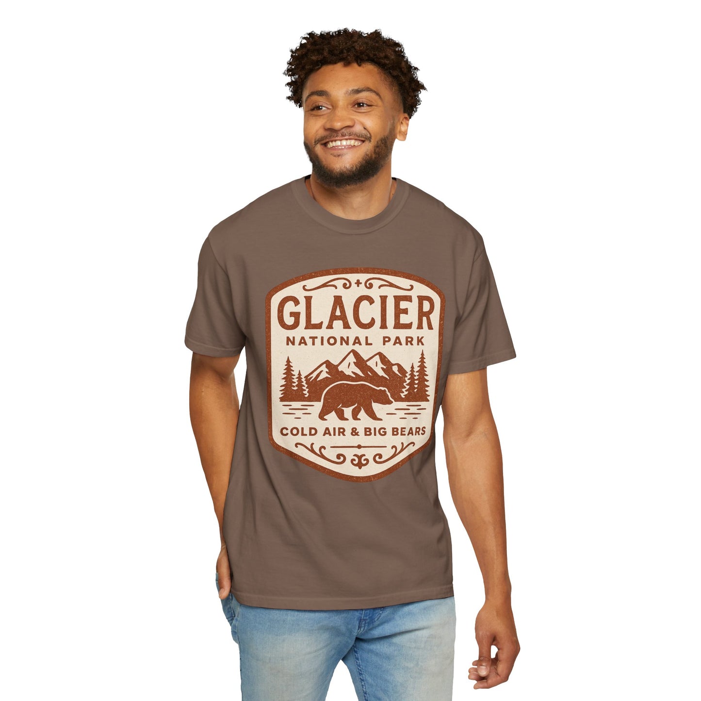 Glacier National Park Comfort Colors T-shirt | Glacier Design, Outdoor Tee