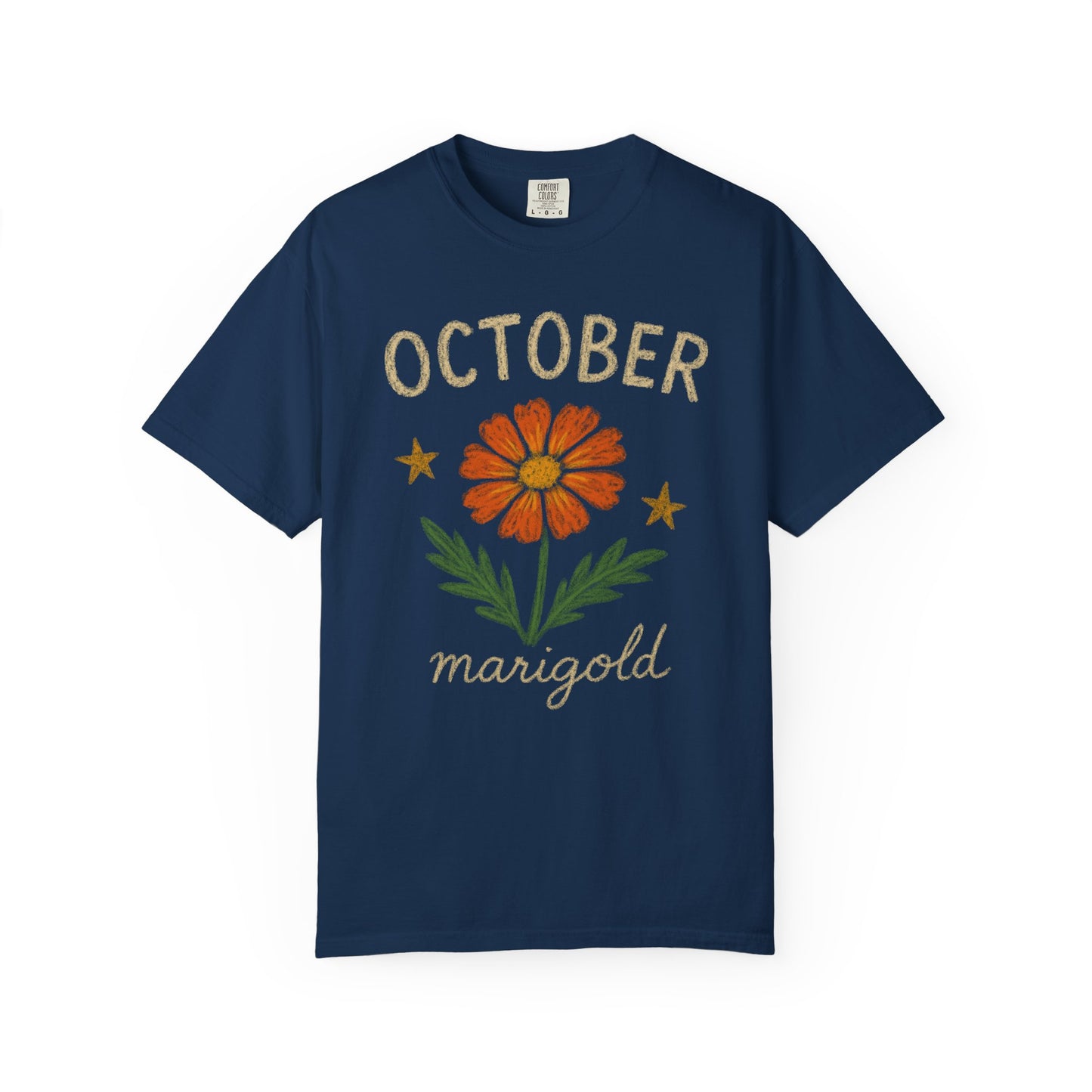 October Birth flower Comfort Colors T-shirt