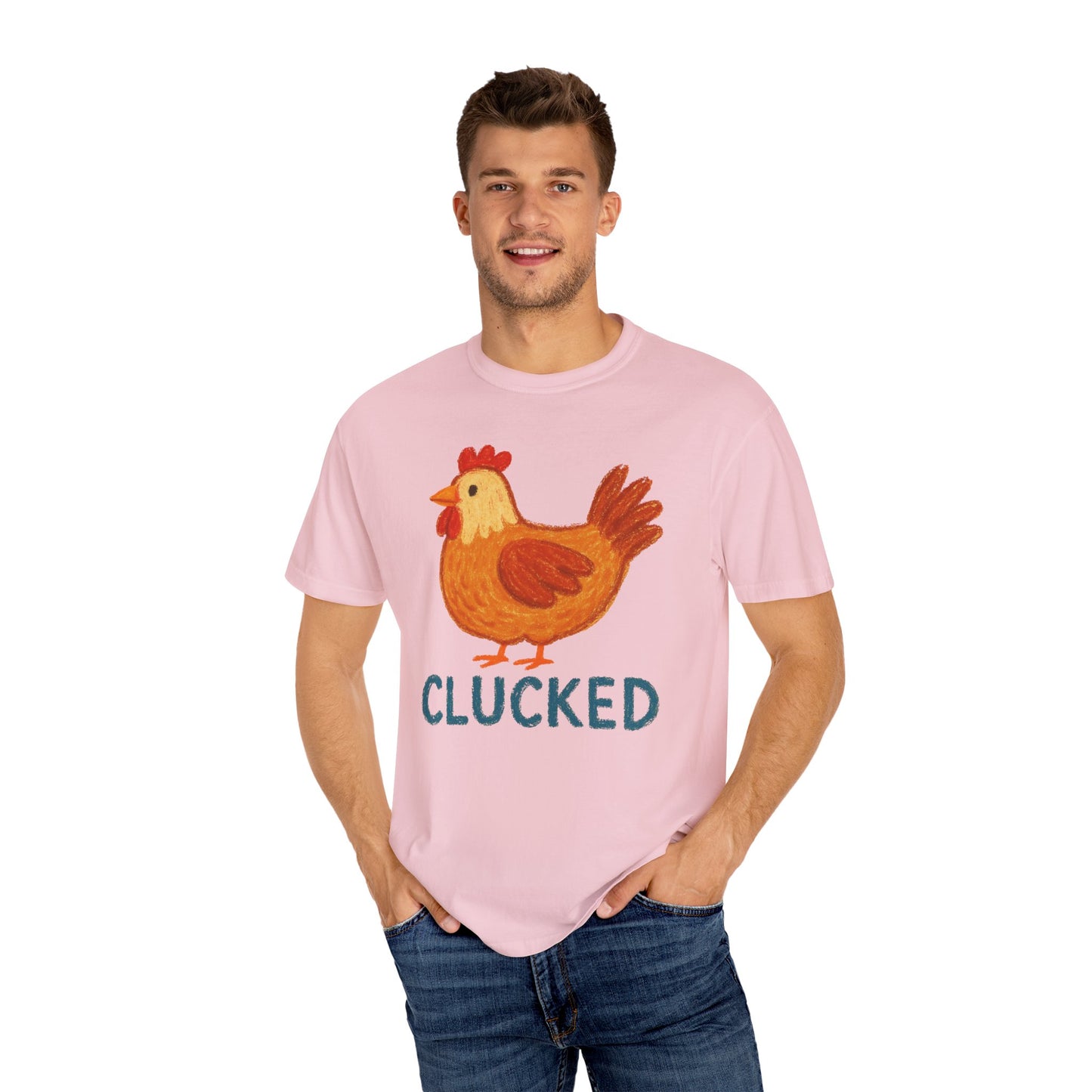 Clucked Funny Chicken Lover Comfort Colors T-Shirt, Chicken Graphic Tee, Unisex Tee, Garment-Dyed Shirt, Chicken Mom Gift, Animal Lover