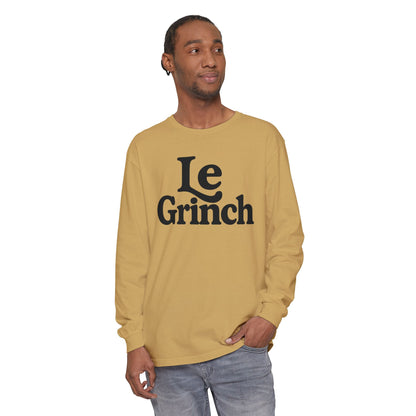 Le Grinch Long Sleeve T-Shirt | Typography Holiday Shirt, Comfort Colors