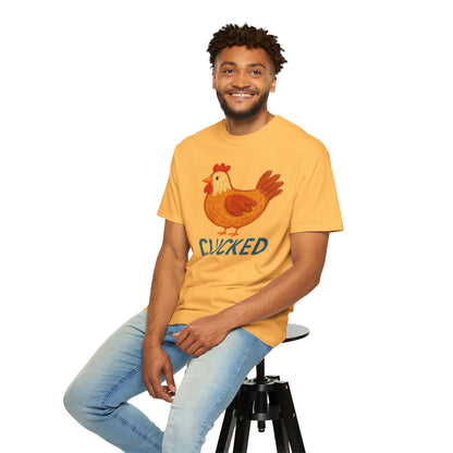 Clucked Funny Chicken Lover Comfort Colors T-Shirt, Chicken Graphic Tee, Unisex Tee, Garment-Dyed Shirt, Chicken Mom Gift, Animal Lover