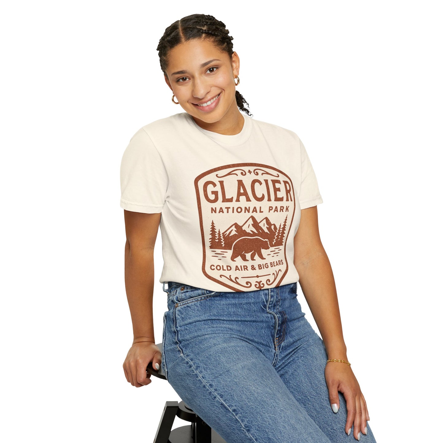Glacier National Park Comfort Colors T-shirt | Glacier Design, Outdoor Tee