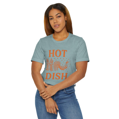 Hot Dish Rooster T-Shirt | Retro Farmhouse Comfort Food Design, Thanksgiving t-shirt Vintage