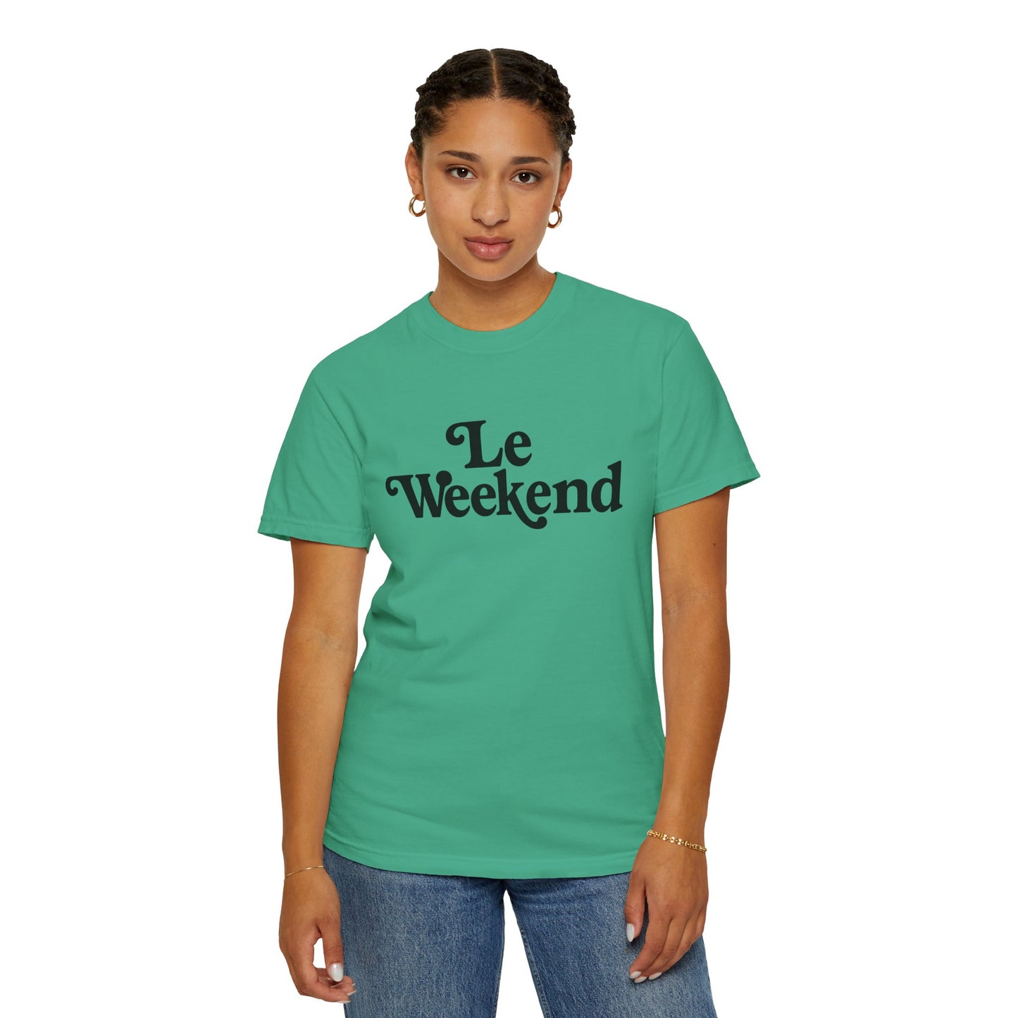 Le Weekend Comfort Colors T-Shirt, Weekend Vibes Tee, Unisex Garment-Dyed Shirt, Bright and Colorful Top, Comfy Weekend Apparel