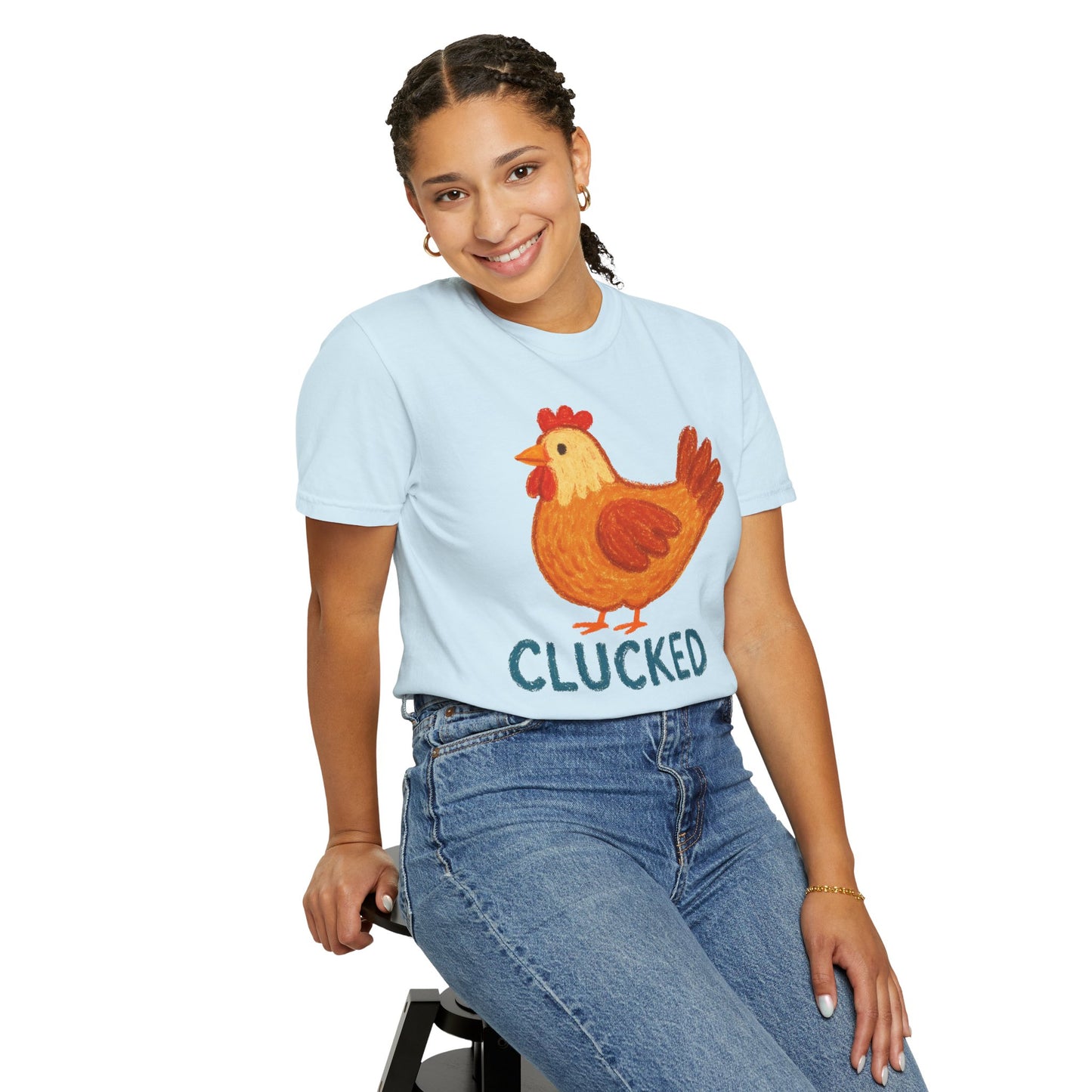 Clucked Funny Chicken Lover Comfort Colors T-Shirt, Chicken Graphic Tee, Unisex Tee, Garment-Dyed Shirt, Chicken Mom Gift, Animal Lover
