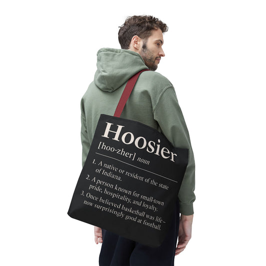 Hoosier Definition Tote Bag | Indiana Pride Typography
