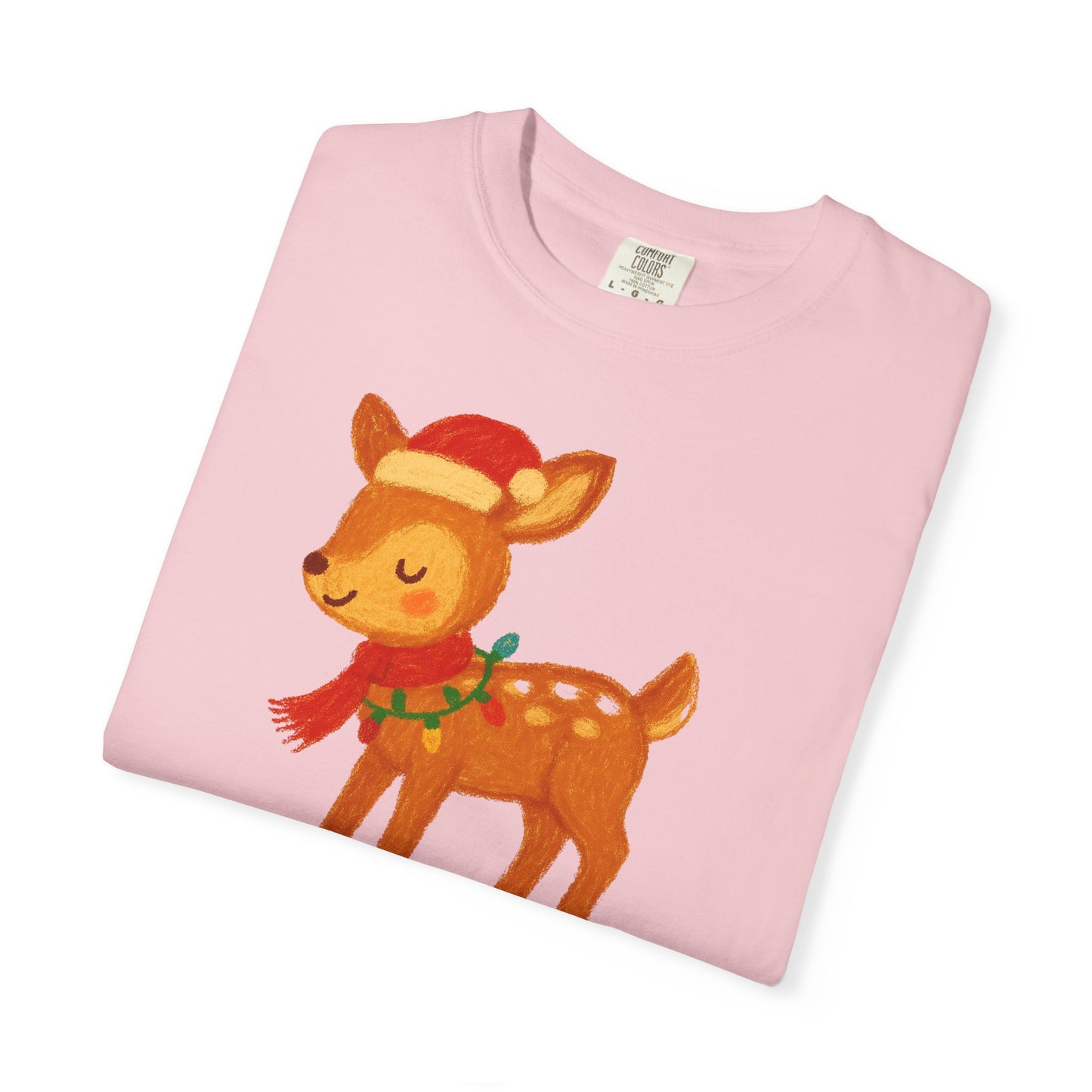 Oh Deer, Christmas is Here Comfort Colors T-shirt - Holiday Season Apparel, Festive Reindeer Tee, Winter Celebration Shirt, Christmas Gift