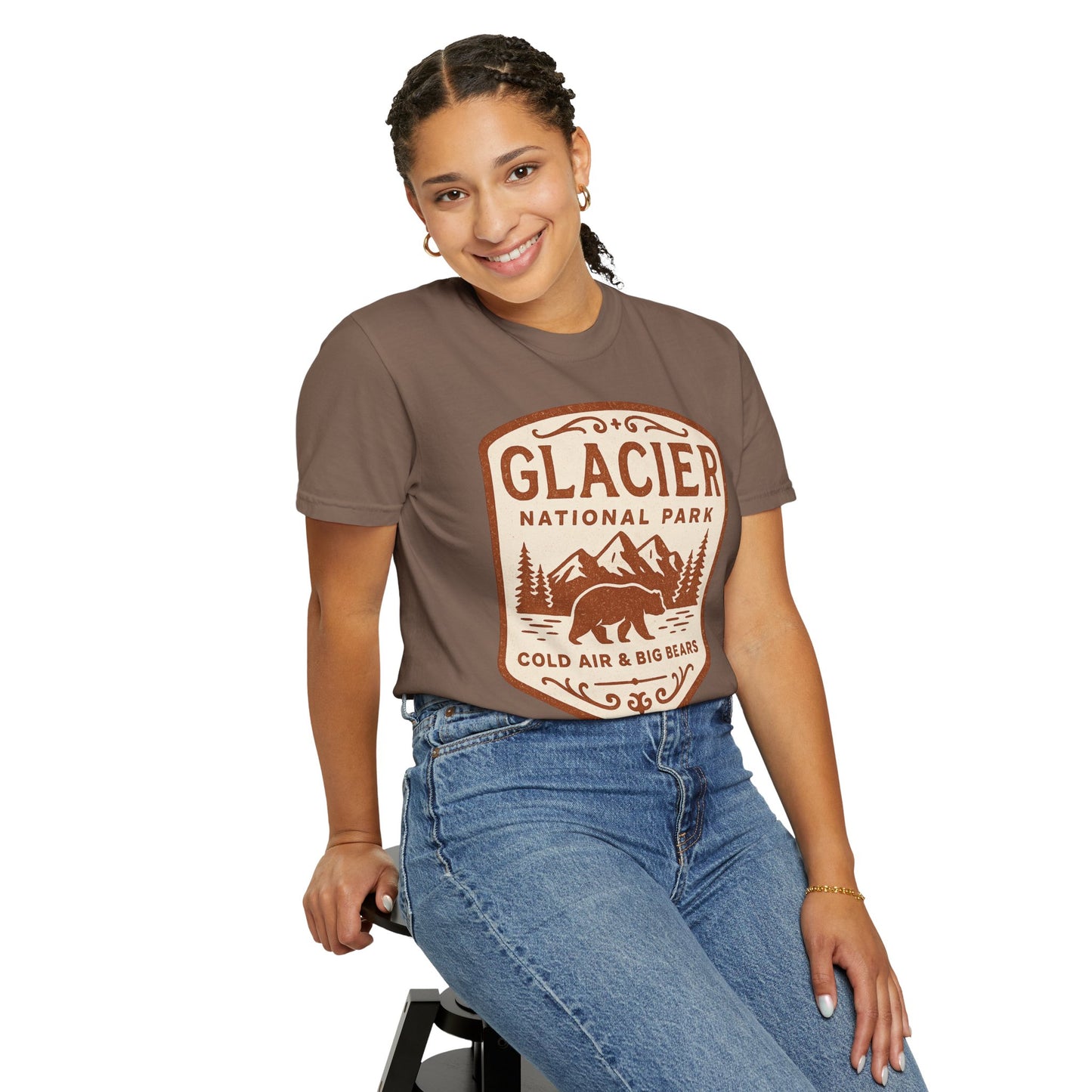 Glacier National Park Comfort Colors T-shirt | Glacier Design, Outdoor Tee