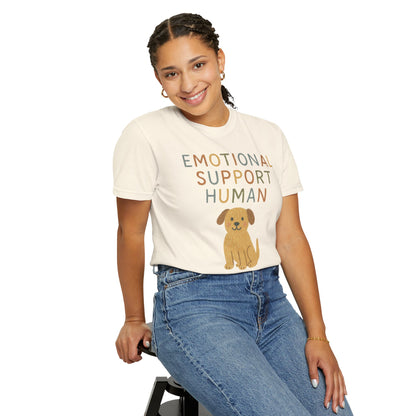 Emotional Support Human dog illustration T-Shirt | Cute Pet Lover Tee Comfort Colors T-shirt