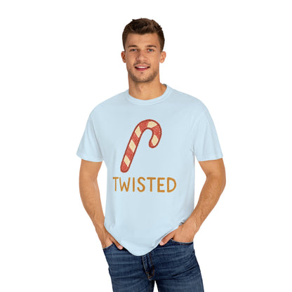 Candy Cane Twist T-shirt | Christmas Comfort Colors garment-dyed T-shirt