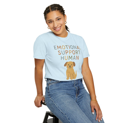 Emotional Support Human dog illustration T-Shirt | Cute Pet Lover Tee Comfort Colors T-shirt