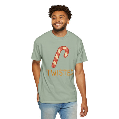 Candy Cane Twist T-shirt | Christmas Comfort Colors garment-dyed T-shirt