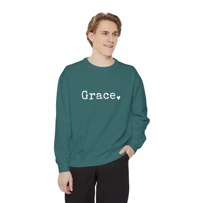 Grace Comfort Colors sweatshirt | name script pullover